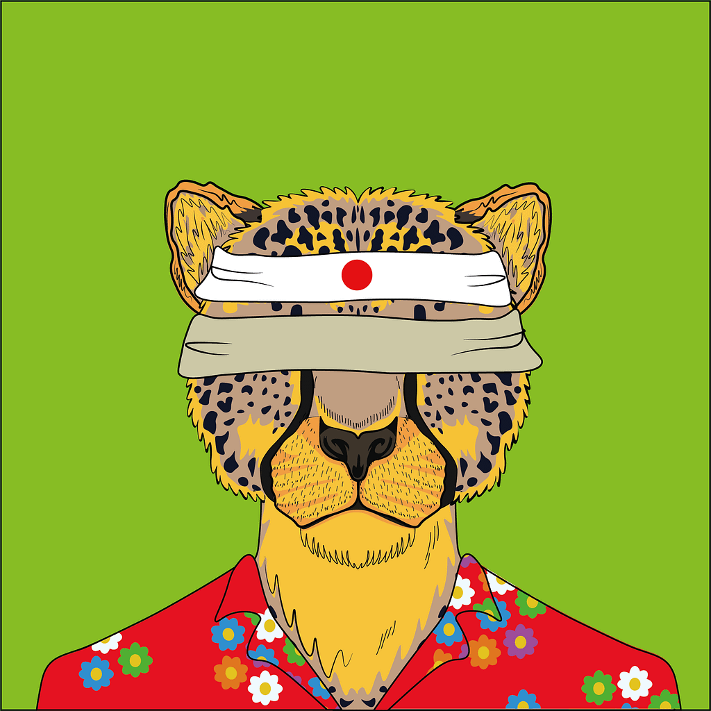 guépard de la collection NFT cheetah pop gang