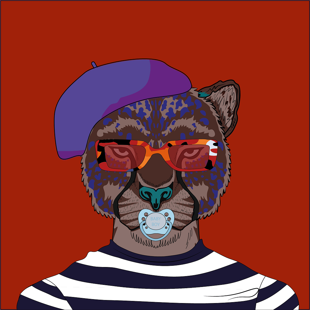 guépard de la collection NFT cheetah pop gang