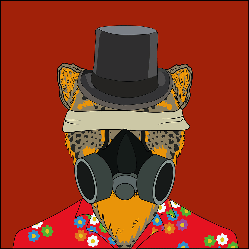 guépard de la collection NFT cheetah pop gang