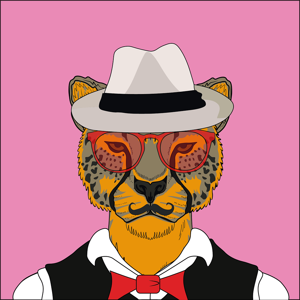 guépard de la collection NFT cheetah pop gang