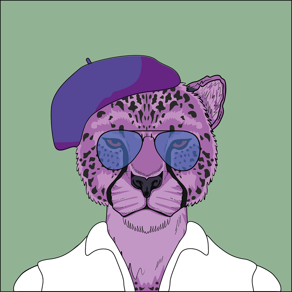guépard de la collection NFT cheetah pop gang