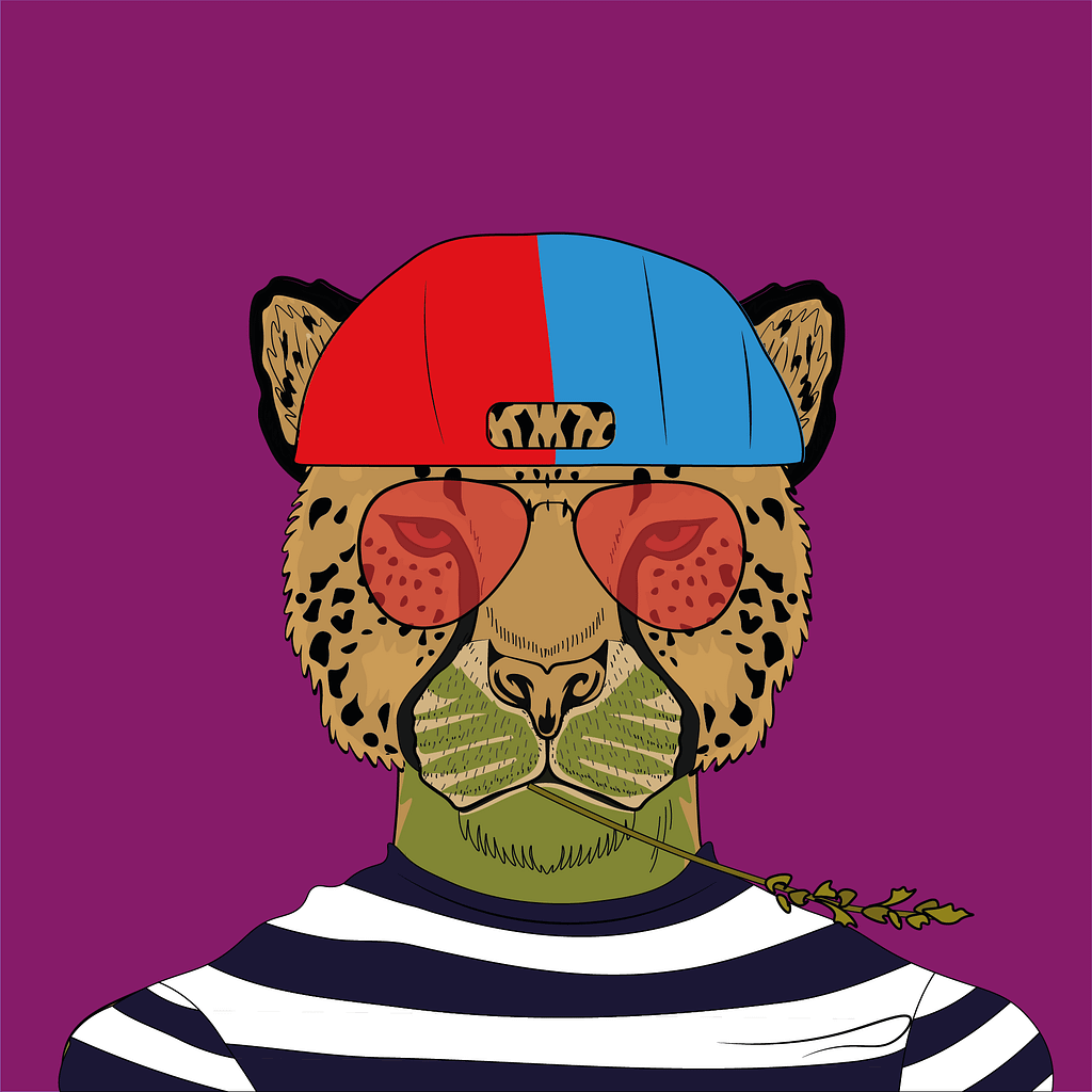 guépard de la collection NFT cheetah pop gang