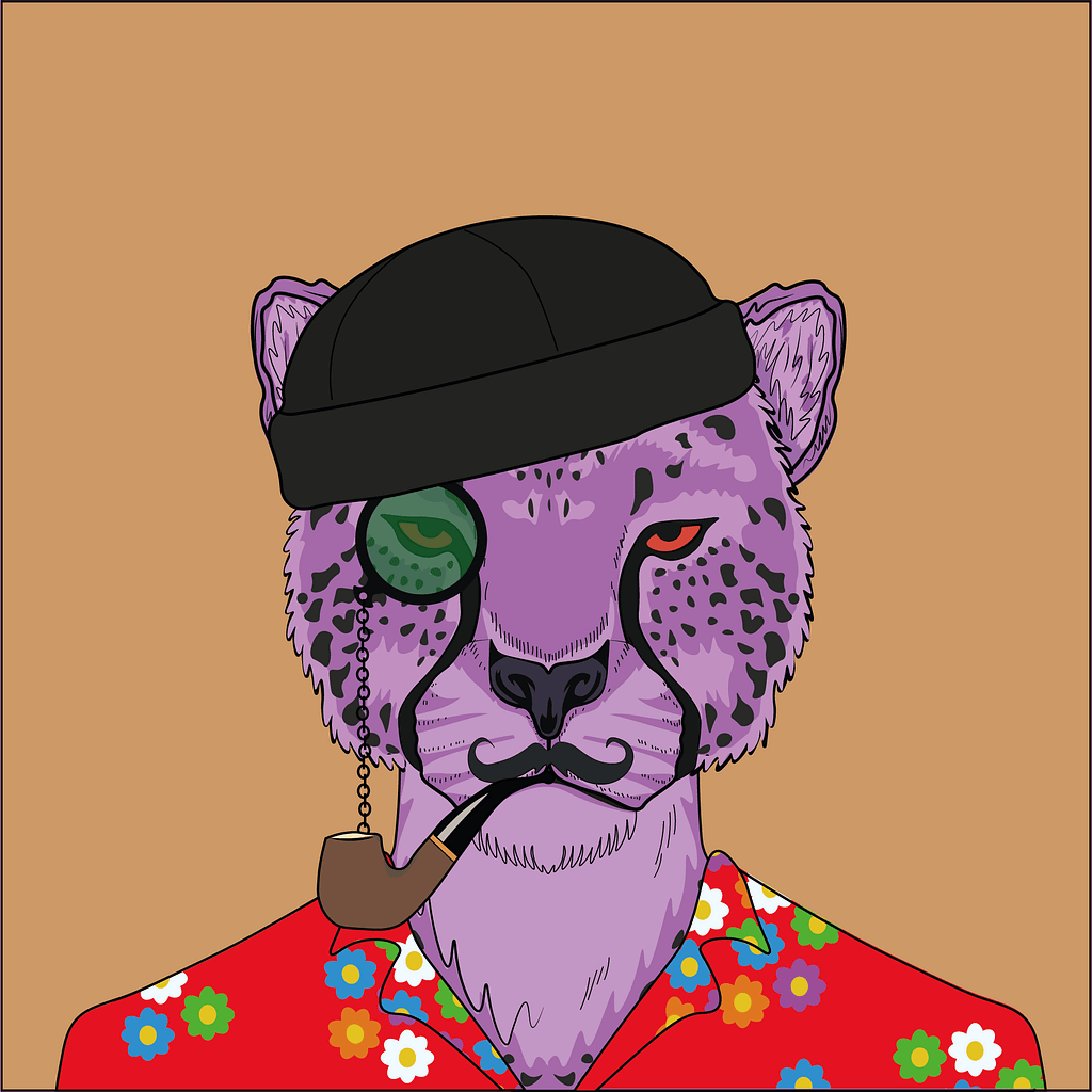 guépard de la collection NFT cheetah pop gang
