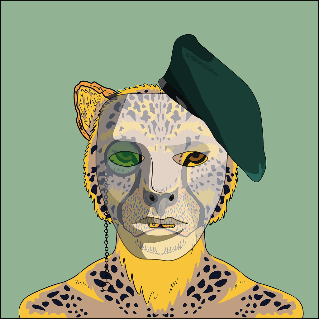 guépard de la collection NFT cheetah pop gang