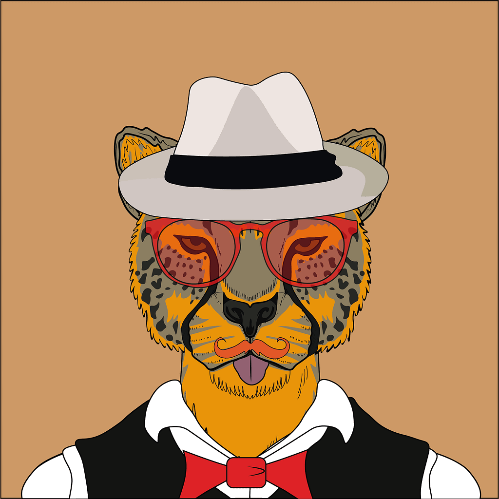 guépard de la collection NFT cheetah pop gang