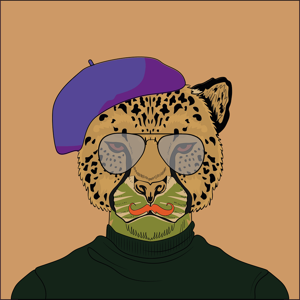 guépard de la collection NFT cheetah pop gang