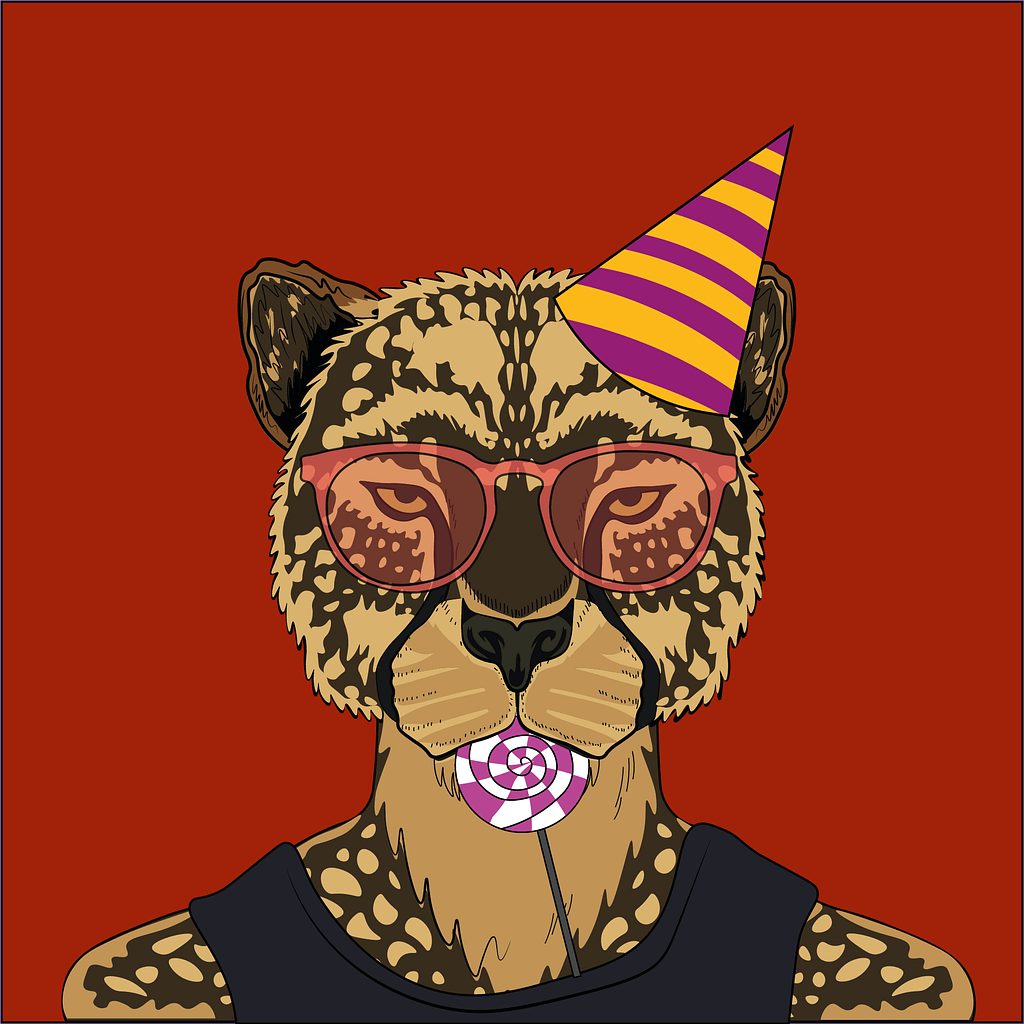 guépard de la collection NFT cheetah pop gang