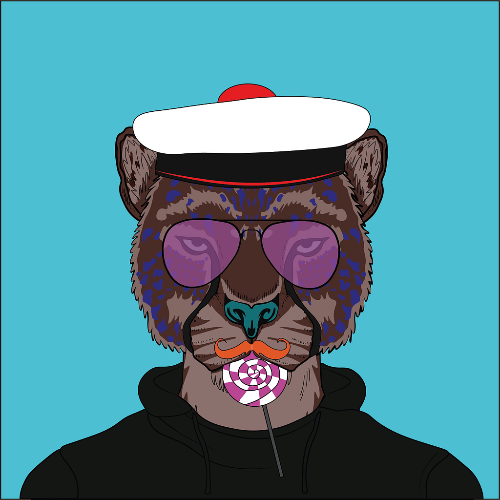 guépard de la collection NFT cheetah pop gang
