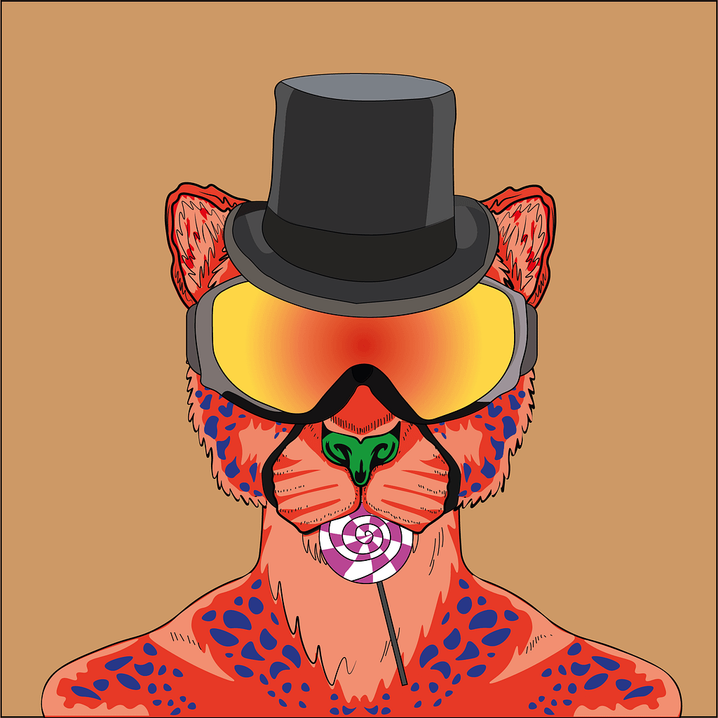 guépard de la collection NFT cheetah pop gang