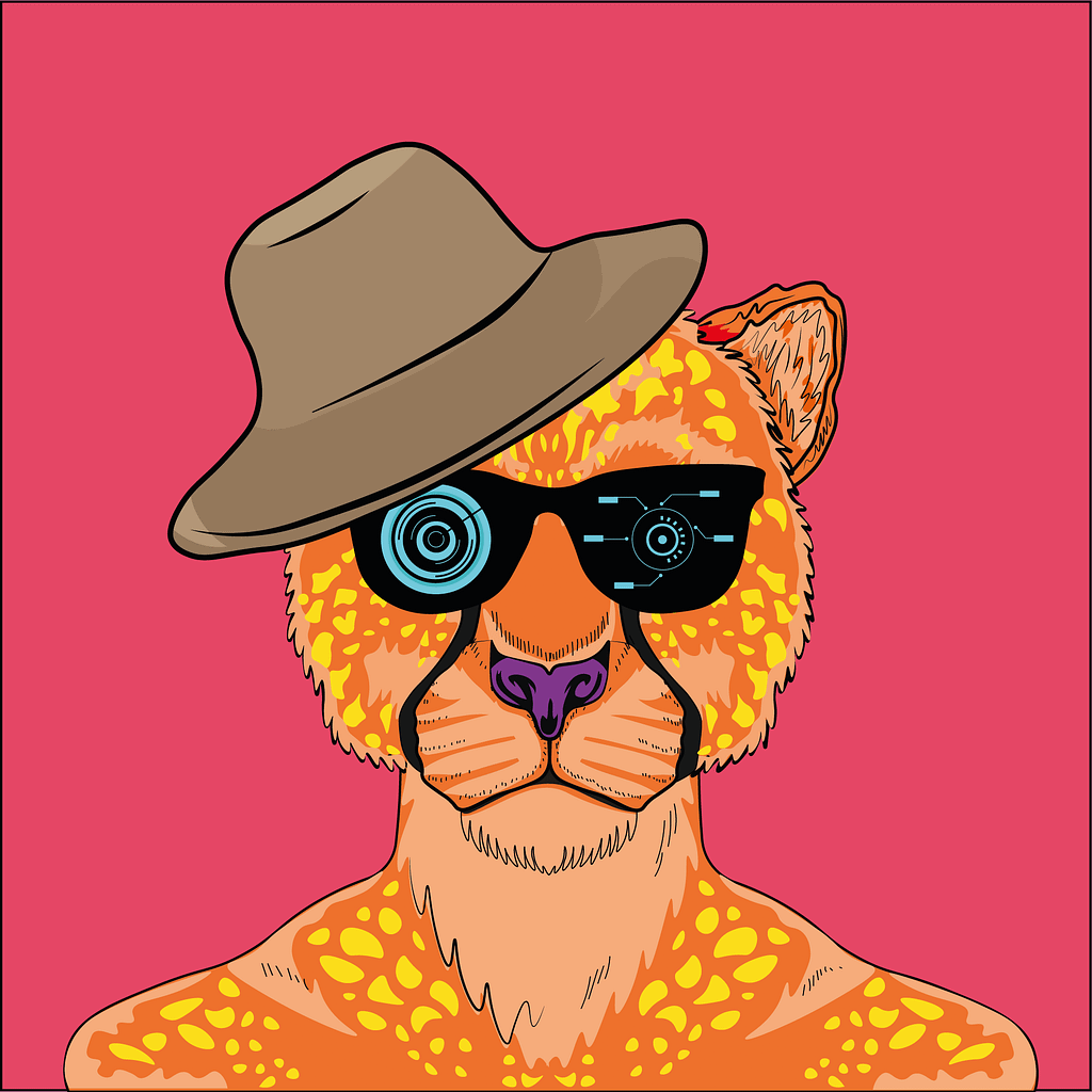 guépard de la collection NFT cheetah pop gang