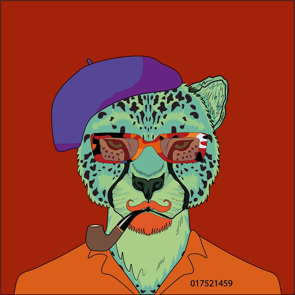 guépard de la collection NFT cheetah pop gang