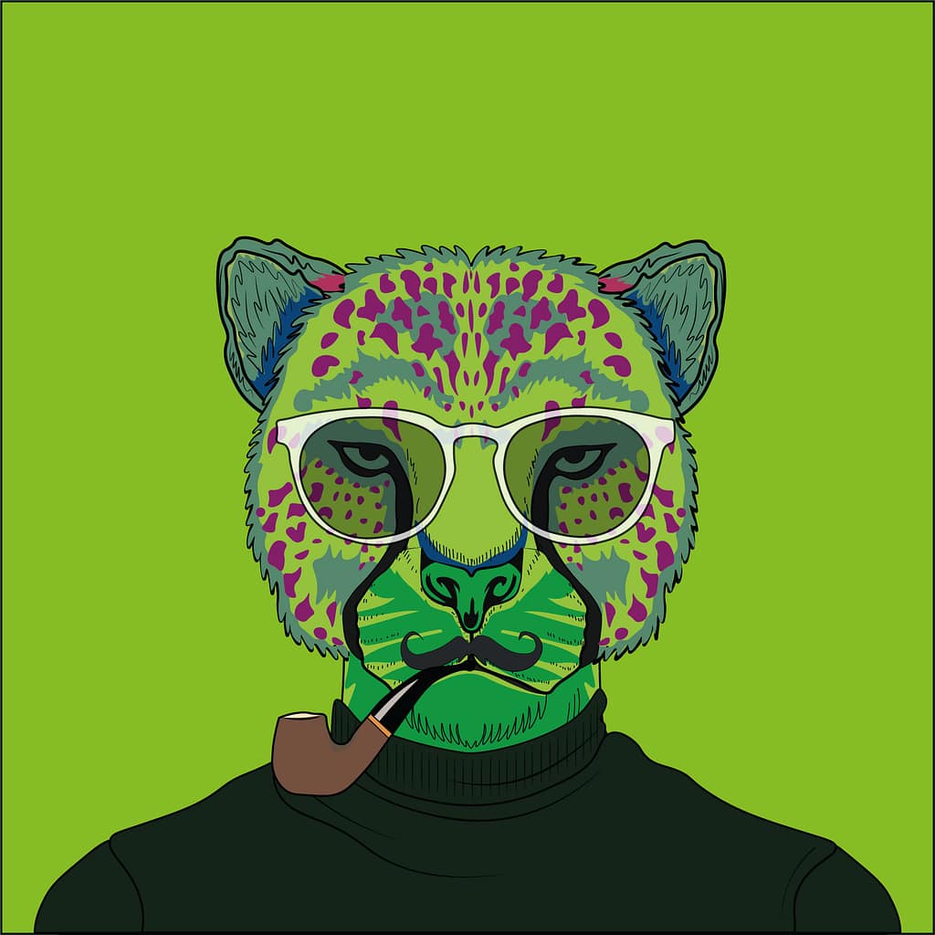 guépard de la collection NFT cheetah pop gang