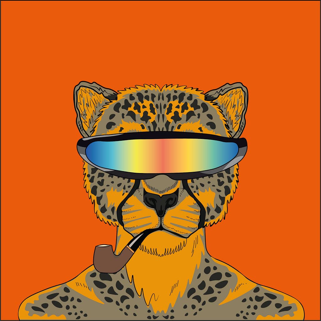 guépard de la collection NFT cheetah pop gang